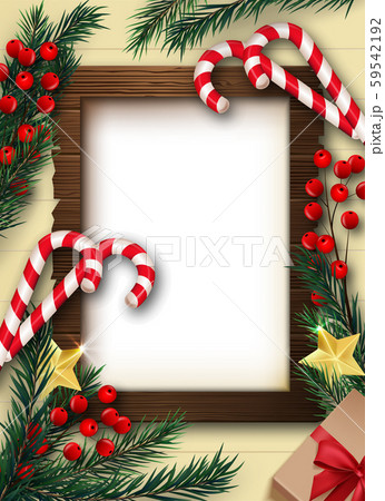 Christmas background with copy space and decorations 59542192
