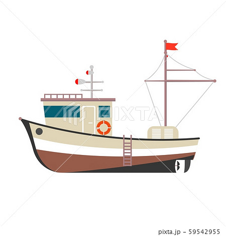 180+ Fishing Boat Side View Stock Illustrations, Royalty-Free