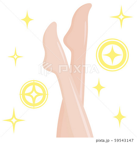 ツヤピカきれい足 カットイラスト 59543147