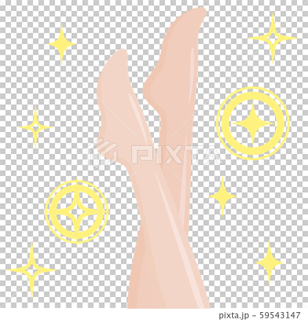 ツヤピカきれい足 カットイラスト 59543147