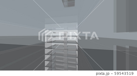 3D illustration architecture building perspective 59543519