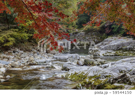 秋の風景_紅葉と奥津渓 秋の風景_紅葉と奥津渓 59544150