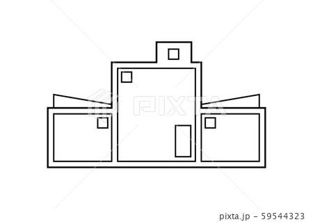Abstract outline drawing, modern apartment Abstract outline drawing, modern apartment 59544323