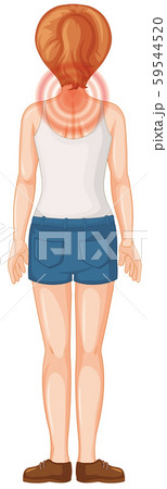 Back of woman on white background Back of woman on white background 59544520