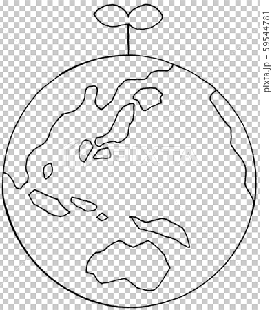 双葉の生えた地球 【手描き】【デジタル着彩】【アナログイラスト】【線画】 双葉の生えた地球 【手描き】【デジタル着彩】【アナログイラスト】【線画】 59544781