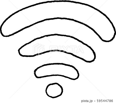 Wi-Fiのイメージイラスト　【手描き】【デジタル着彩】【アナログイラスト】【線画】 59544786