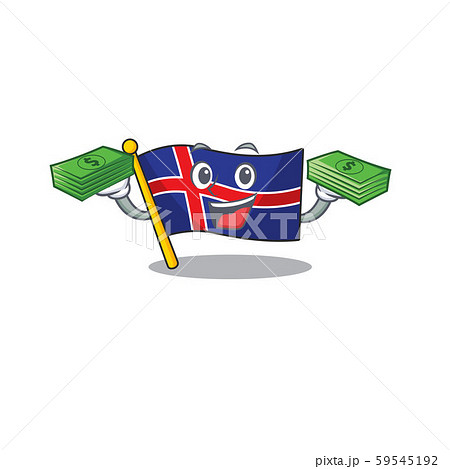 Character flag iceland with holding money happy Character flag iceland with holding money happy 59545192