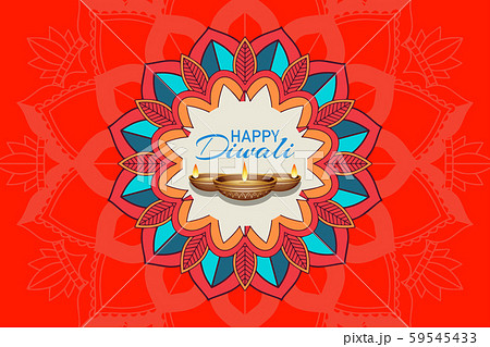 Background with mandala pantern for happy diwali Background with mandala pantern for happy diwali 59545433