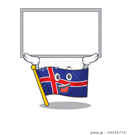 Flag iceland cartoon in the up board shape Flag iceland cartoon in the up board shape 59545774