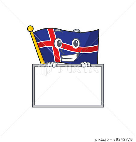 Cartoon flag iceland isolated on grinning with board Cartoon flag iceland isolated on grinning with board 59545779