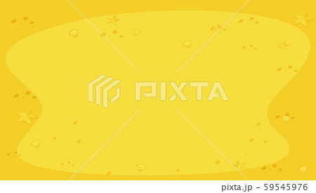 Yellow background with shells and starfish 59545976