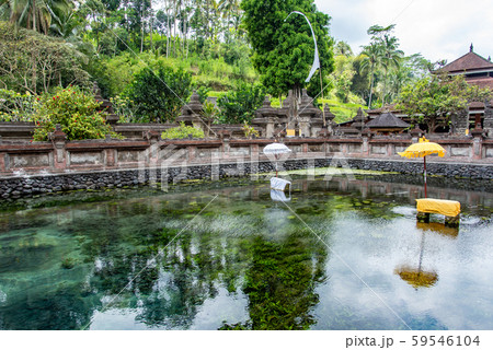 インドネシア　バリ島　ティルタ・エンプル寺院の境内 59546104