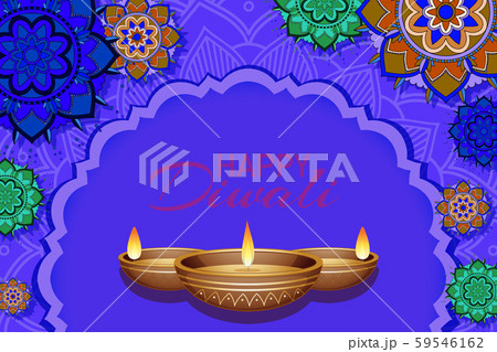 Background with mandala pantern for happy diwali Background with mandala pantern for happy diwali 59546162