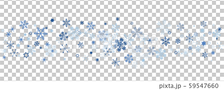 雪の結晶　スノーフレークのボーダー 59547660
