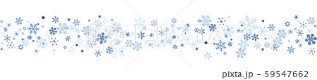 雪の結晶 スノーフレークのボーダー 雪の結晶 スノーフレークのボーダー 59547662