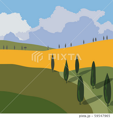 Landscape with mountains and hills. Tuscany, outdoor recreation background. Landscape with mountains and hills. Tuscany, outdoor recreation background. 59547965