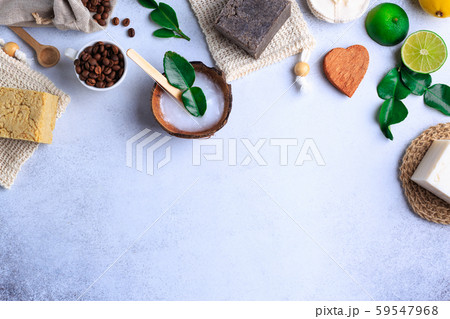 Top-down visuals of unbranded natural bath products Top-down visuals of unbranded natural bath products 59547968