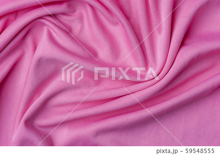 Closeup fragment of crumpled pink polyester fabric Closeup fragment of crumpled pink polyester fabric 59548555