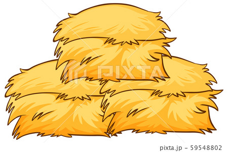 Stack of hay on white background 59548802