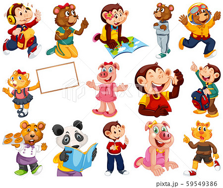 Animals acting in human-like actions and poses Animals acting in human-like actions and poses 59549386