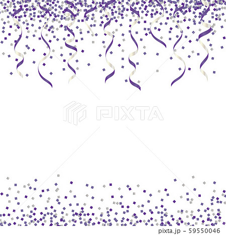 紫 ラメ リボン 背景のイラスト素材