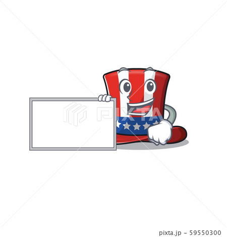 Uncle sam hat cartoon with board shape 59550300
