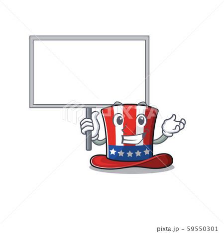 Cartoon uncle sam hat with bring board shape Cartoon uncle sam hat with bring board shape 59550301
