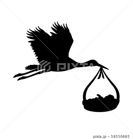 Stork symbol of the birth of child 59550665