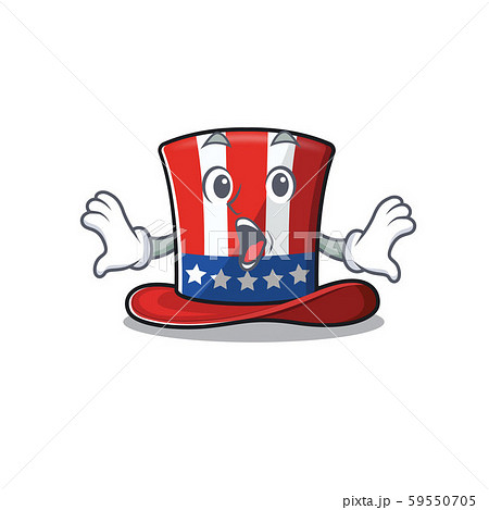 Character uncle sam hat in the surprised happyのイラスト素材 [59550705] - PIXTA