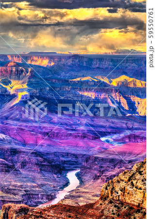 View of the Colorado river in the Grand Canyon View of the Colorado river in the Grand Canyon 59550761