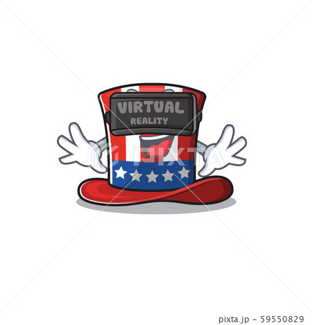 Cartoon uncle sam hat with virtual reality 59550829