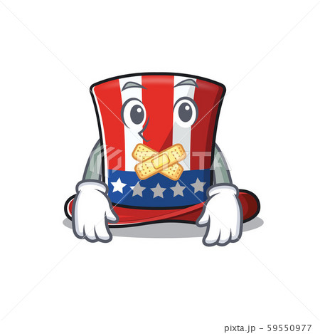 cartoon uncle sam hat with silent character 59550977