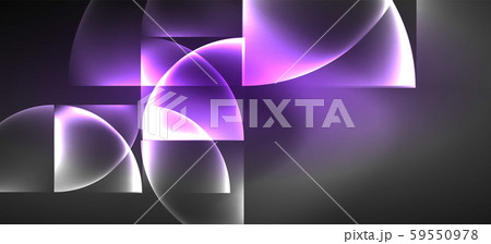 Neon glowing techno lines, hi-tech futuristic abstract background. Template with abstract shapes in Neon glowing techno lines, hi-tech futuristic abstract background. Template with abstract shapes in 59550978