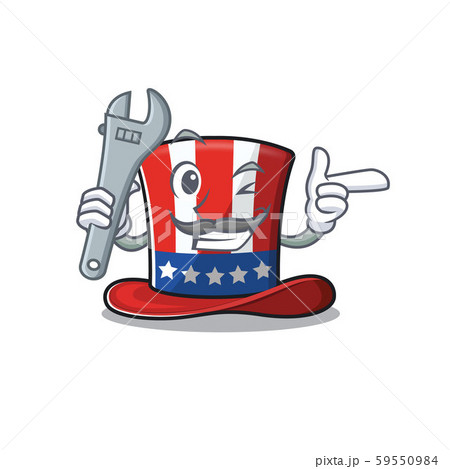 Mascot uncle sam hat mechanic the character Mascot uncle sam hat mechanic the character 59550984