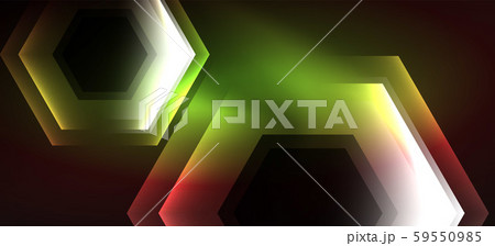 Neon shiny color lines background. Abstract colorful web template Geometric modern technology 59550985
