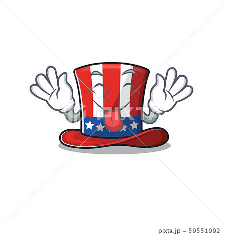 Uncle sam hat with tongue out mascot Uncle sam hat with tongue out mascot 59551092