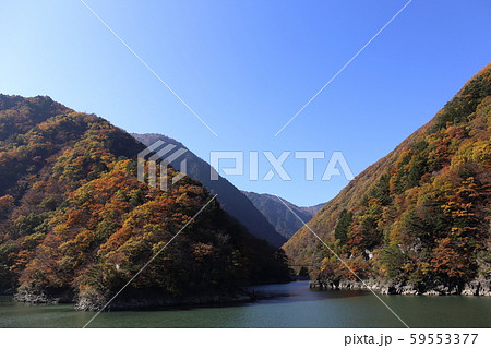 水殿ダム ダム湖の紅葉 水殿ダム ダム湖の紅葉 59553377