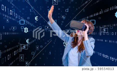 VR 5G AI 人工知能 フィンテック Fintech MaaS ICT ブロックチェーン 3D 59554013