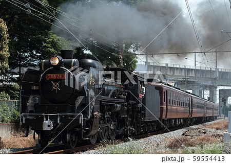 御召仕様のC58363が牽引するSLパレオエクスプレス号 59554413