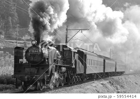 C5644が牽引するSL列車~モノクロ~ C5644が牽引するSL列車~モノクロ~ 59554414
