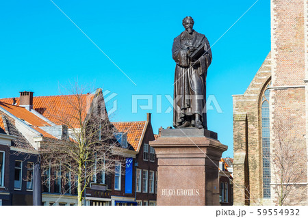 Statue of Hugo Grotius in Delft, Holland Statue of Hugo Grotius in Delft, Holland 59554932