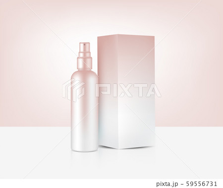 Spray Bottle Mock up Realistic Rose Gold Cosmetic 59556731