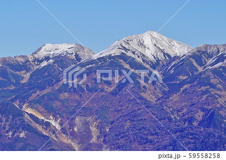毛勝山頂からの杓子岳と白馬鑓ヶ岳 毛勝山頂からの杓子岳と白馬鑓ヶ岳 59558258