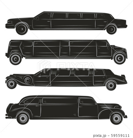 black limousines set black limousines set 59559111