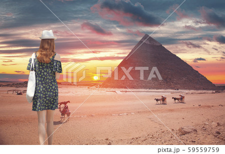 girl at the pyramids girl at the pyramids 59559759