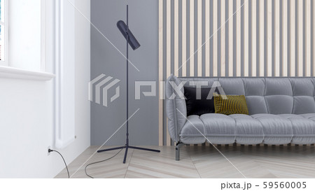 Living room interior in scandinavian style . 3D rendering 59560005