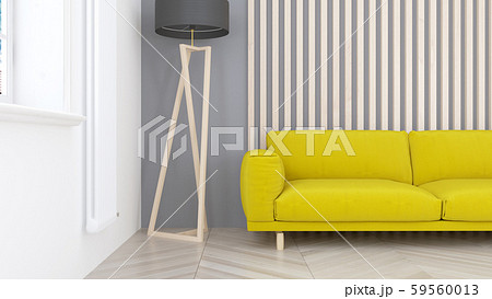 Living room interior in scandinavian style . 3D rendering 59560013