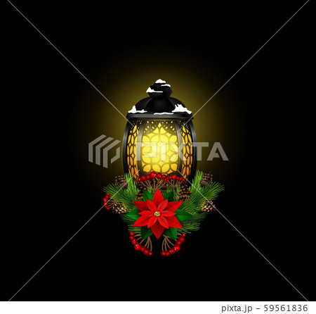 Christmas decoration with street light cpllection 59561836
