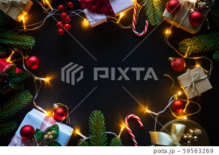 Holiday Christmas card background with festive Holiday Christmas card background with festive 59563269