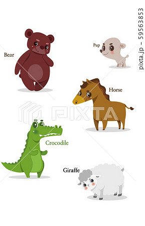 動物 キャラクター クマのイラスト素材